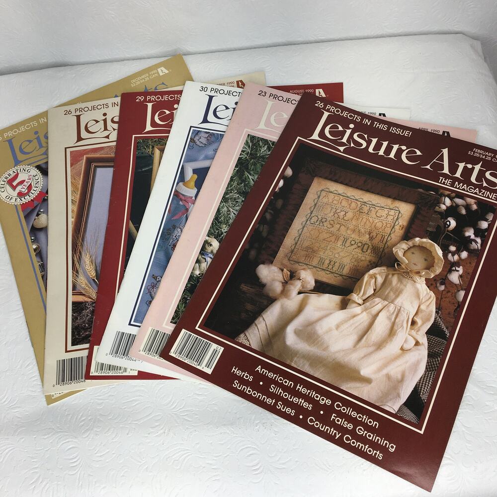 1 Year - 6 Issues of Leisure Arts The Magazine February‎ 1990 - December 1990